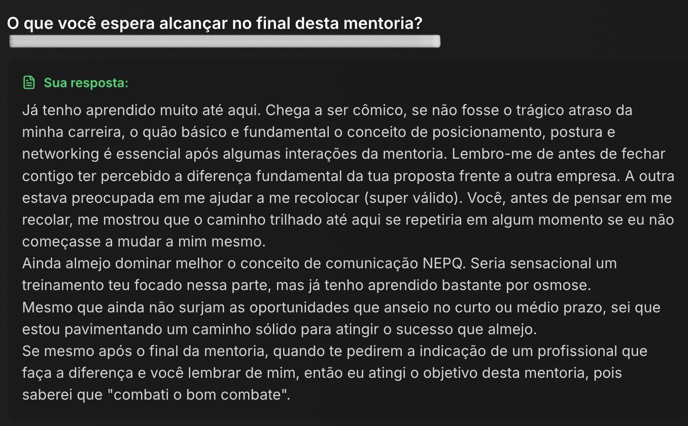 Feedback de aluno