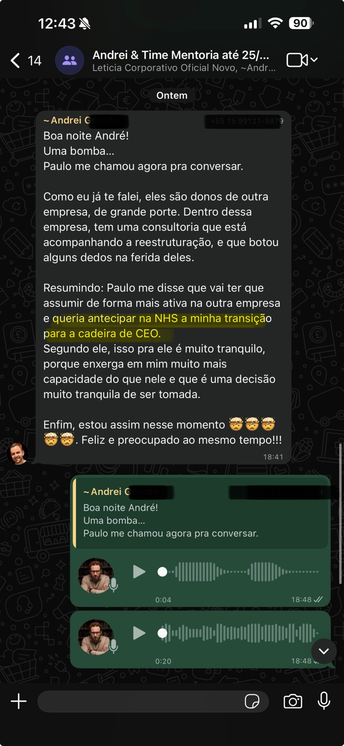 Feedback de aluno