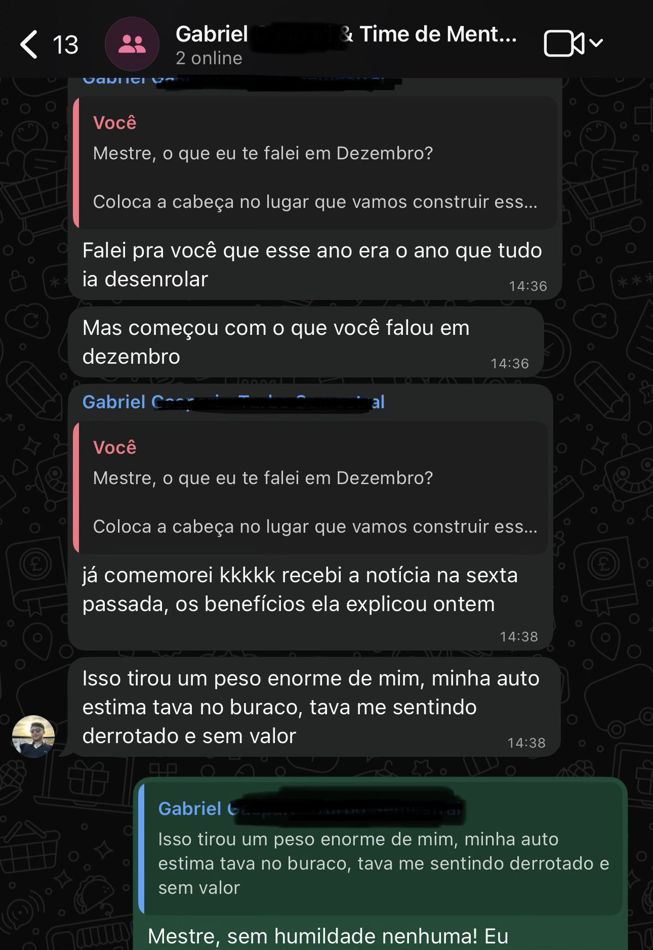 Feedback de aluno