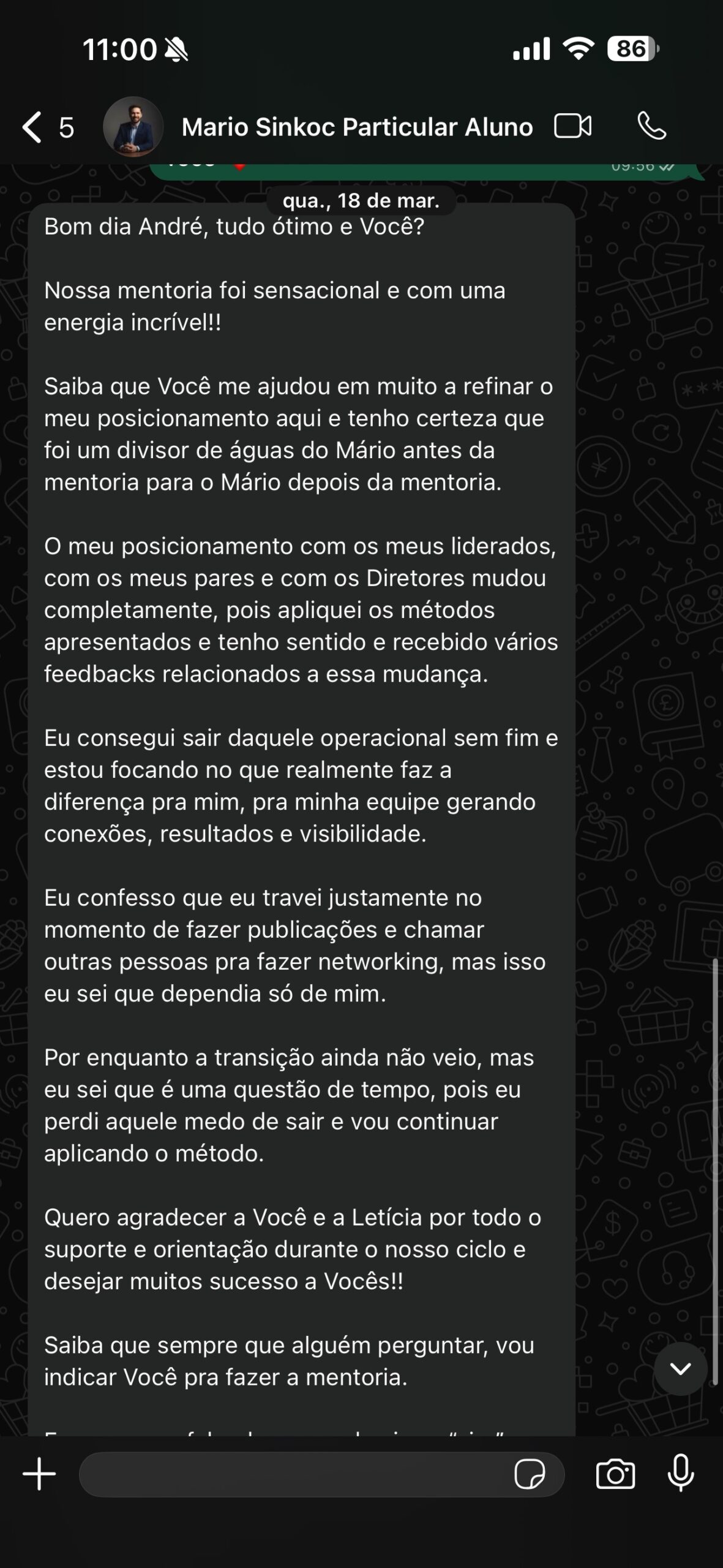 Feedback de aluno